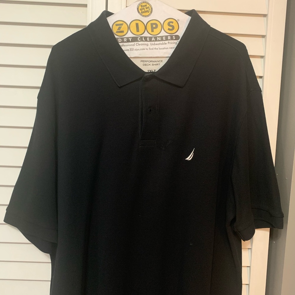 Men short sleeve two buttons polo shirt size XLT